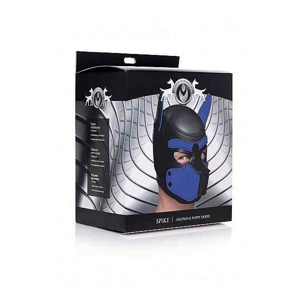 Neoprene Puppy Hood - Black and Blue
