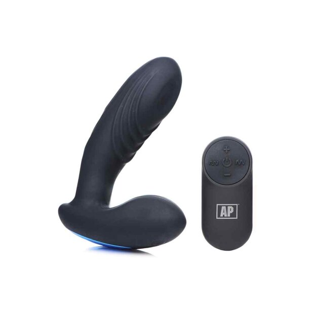 7x P-Thump Tapping Prostate Vibe with Remote Control - Black