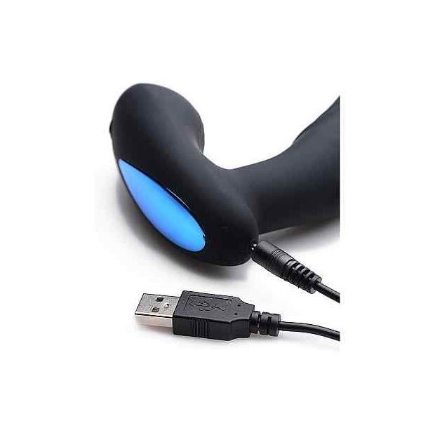 7x P-Thump Tapping Prostate Vibe with Remote Control - Black