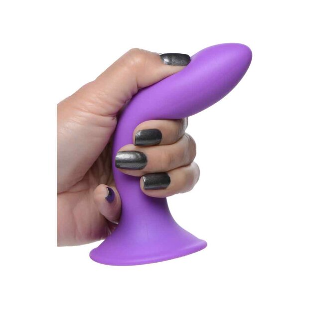 XR Brands Squeezable Slender Dildo Lila 13,4 cm