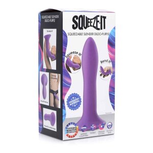 XR Brands Squeezable Slender Dildo Lila 13,4 cm