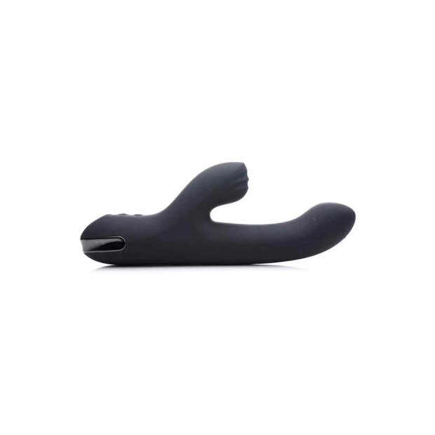 XR Brands Silicone Pulsing Vibrating Rabbit Schwarz 21,6 cm ⌀ 3,5 cm