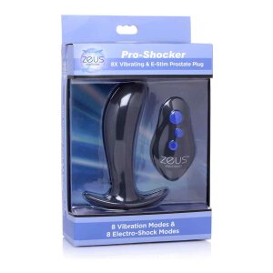 Pro-Shocker 8X Vibrating & E-Stim Silicone Prostate Plug