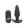 21X Vibrating Silicone Butt Plug with Remote Control - Black