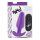 21X Vibrating Silicone Butt Plug w/ Remote Control - Purple