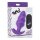21X Vibrating Silicone Swirl Butt Plug w/ Remote - Purple