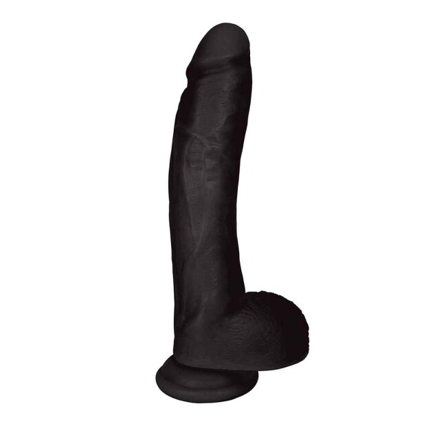 Curve Toys Dildo mit Hoden Realistisch Schwarz 27,5 cm