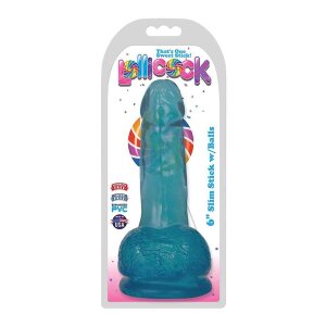 Curve Toys Slim Stick with Balls Berry Ice Dildo Blau...