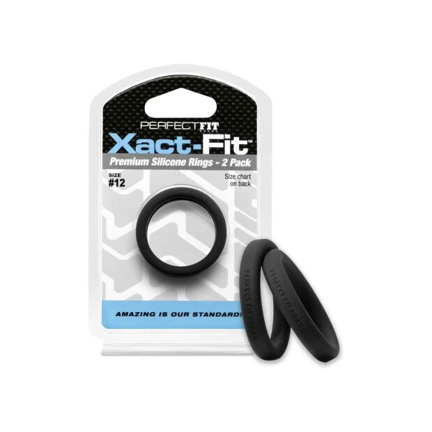 #12 Xact-Fit Cockring 2-Pack Black