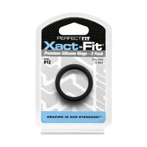 #12 Xact-Fit Cockring 2-Pack Black