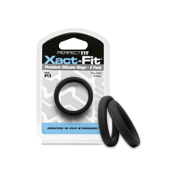 #13 Xact-Fit Cockring 2-Pack Black