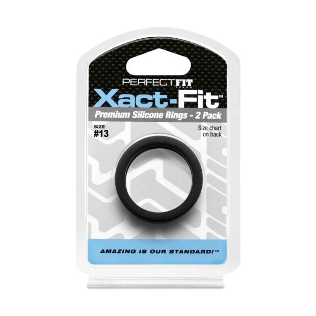 #13 Xact-Fit Cockring 2-Pack Black
