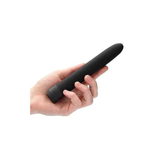 Shots Biodegradable Vibrator Klassischer Vibrator Schwarz 17,7 cm ⌀ 2,8 cm
