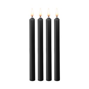Shots large teasing wax candles 4 pieces black