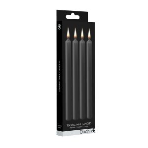 Shots large teasing wax candles 4 pieces black