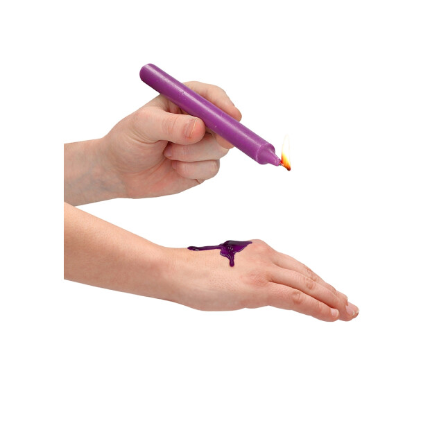 Shots grandes bougies de cire Teasing 4 pièces noir, rouge, rose, bleu