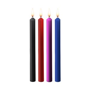 Shots large teasing wax candles 4 pieces black, red,...