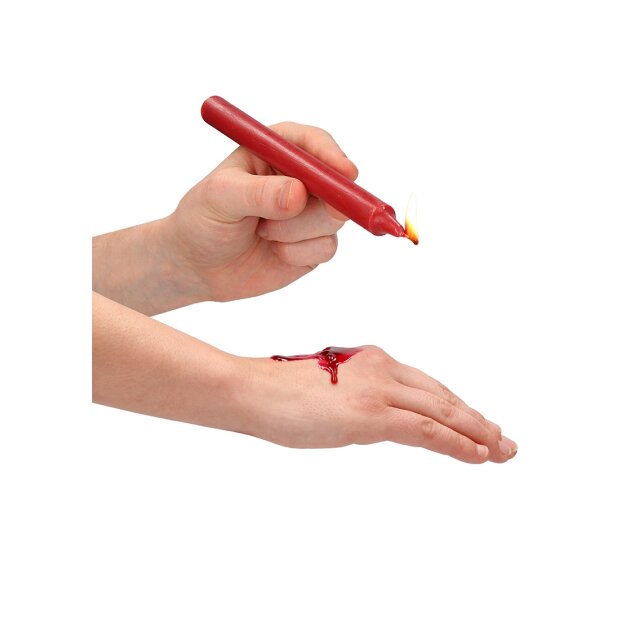 Shots grandes bougies de cire Teasing 4 pièces rouge