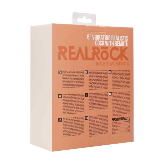 RealRock Vibrating Realistic Cock Vibrator Beige 15 cm ⌀ 3,2 cm
