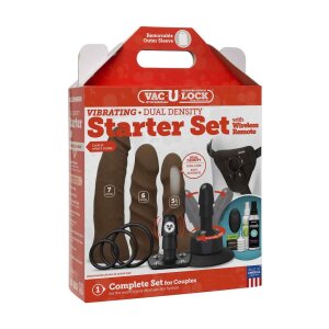 Doc Johnson Vibrating Dual Density Starter Set Strap-on...