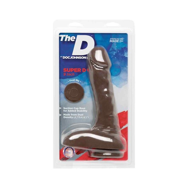 Doc Johnson The D Super D Dildo Braun 23 cm