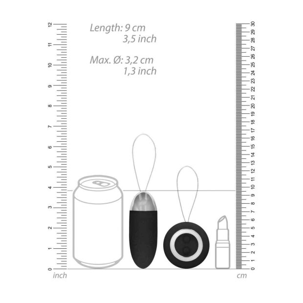 Luca - Rechargeable Remote Control Vibrating Egg - Black