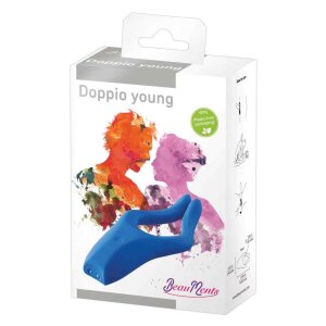 BeauMents Doppio young Paarvibrator Blau 12,9 cm ⌀ 3,5 cm