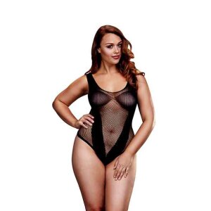 Baci Fishnet Jacquard V Teddy Queen Size