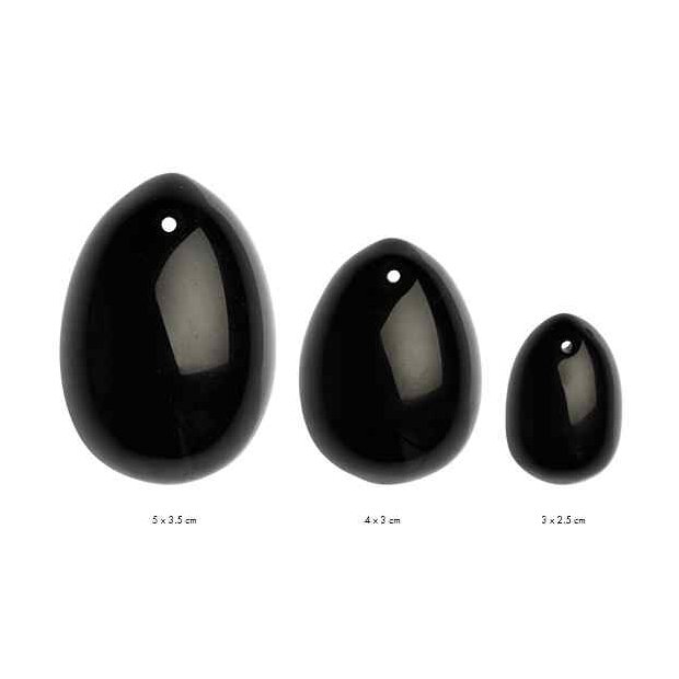 La Gemmes - Yoni Egg Set Black Obsidian (L-M-S)