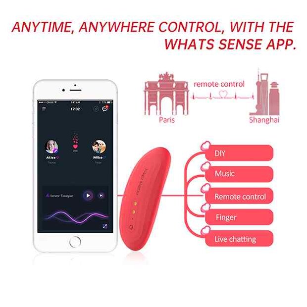Magic Motion Nyx Smart Panty Vibrator App-gesteuert Rot