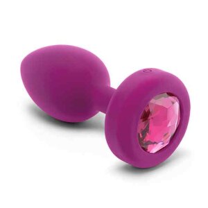 B-Vibe Vibrating Jewel Plug S-M Analplug Pink ⌀ 3,7 cm