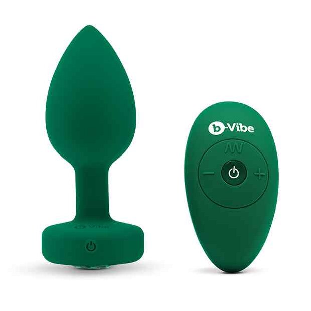 B-Vibe Vibrating Jewel Plug M/L Emerald