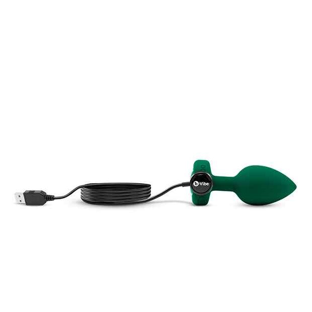 B-Vibe Vibrating Jewel Plug M/L Emerald