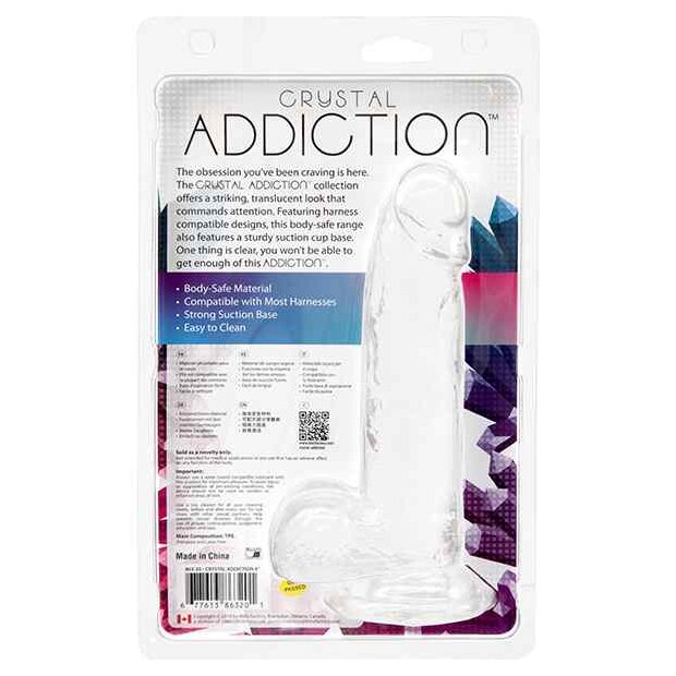 Addiction Crystal Addiction 8 Inch Clear Dong