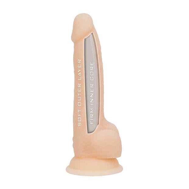 Naked Addiction Dual Density Dong Dildo Beige 20,5 cm
