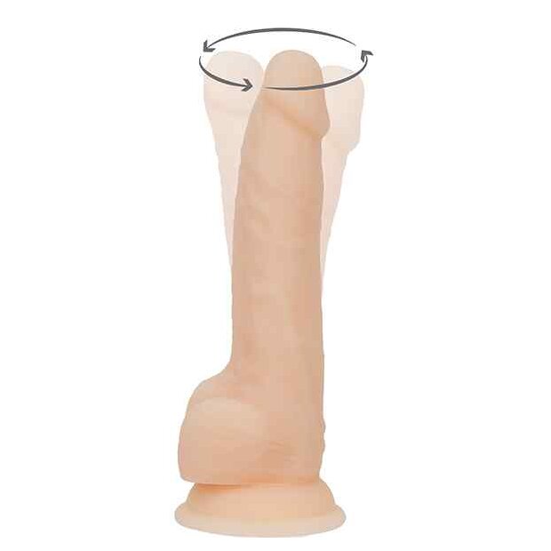 Naked Addiction Rotating & Vibrating Dong 8 Inch Vanilla