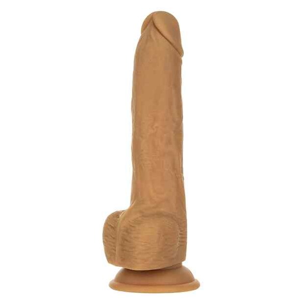 Naked Addiction Thrusting Dong with Remote Vibrator Beige 23 cm ⌀ 4,6 cm
