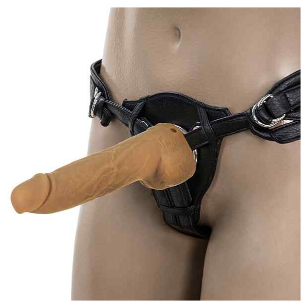 Naked Addiction Thrusting Dong with Remote Vibrator Beige 23 cm ⌀ 4,6 cm