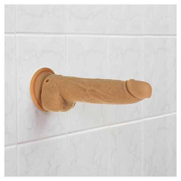 Naked Addiction Thrusting Dong with Remote Vibrator Beige 23 cm ⌀ 4,6 cm