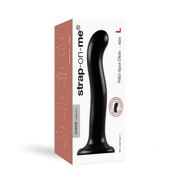 Strap-On-Me PG Spot Dildo Large Prostatamassager Schwarz ⌀ 3,4 cm