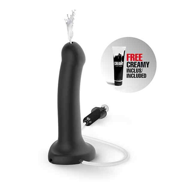 Strap-On-Me Semi-Realistic Squirting Dildo Cum Black L