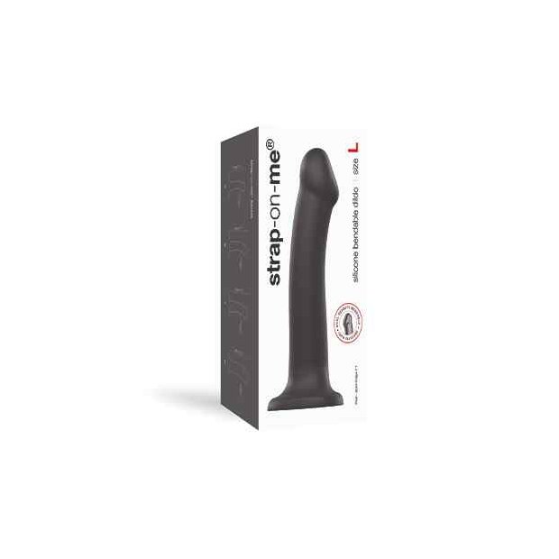 Strap-On-Me Semi-Realistic Dual Density Bendable Dildo Large Spezialdildo Schwarz 19 cm ⌀ 3,7 cm