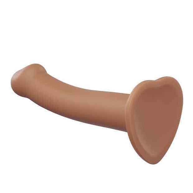 Strap-On-Me Semi-Realistic Dual Density Bendable Dildo Caramel XL
