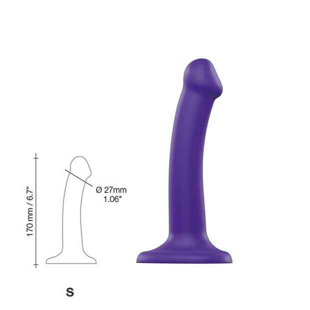 Strap-On-Me Semi-Realistic Dual Density Bendable Dildo Purple S