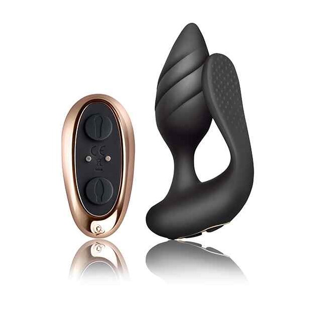 Rocks Off Cocktail Dual Motored Couples Toy Black