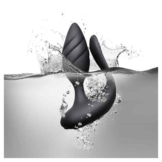 Rocks Off Cocktail Dual Motored Couples Toy Black