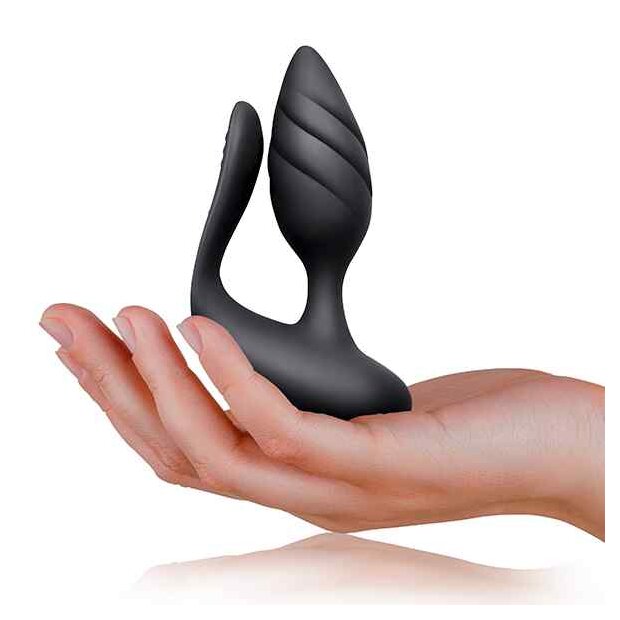 Rocks Off Cocktail Dual Motored Couples Toy Black